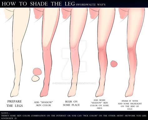 HOW TO SHADING THE LEGS by SwordwaltzWORKS on DeviantArt | Digital art ...