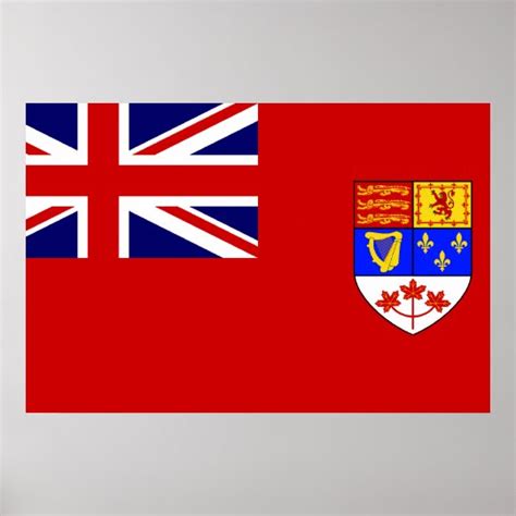 Canadian Red Ensign flag Poster | Zazzle.ca