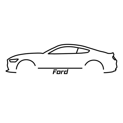 Ford Mustang Silhouette Vinyl Decals 4, 6 & 8 Inches - Etsy