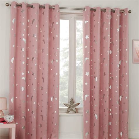 Amazon.com: Dreamscene Star Galaxy Room Darkening Curtains for Kids Room Girls Bedroom Pair of ...