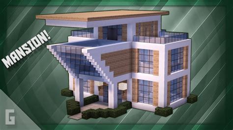 Minecraft: How To Build A Modern Mansion Tutorial (#19) - YouTube