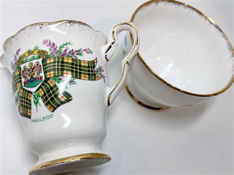 MacLeod Clan Creamer and Sugar Bowl, Clan MacLeod Tartan, Royal ...