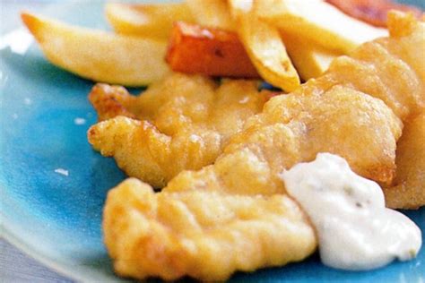 Beer-battered fish and chips