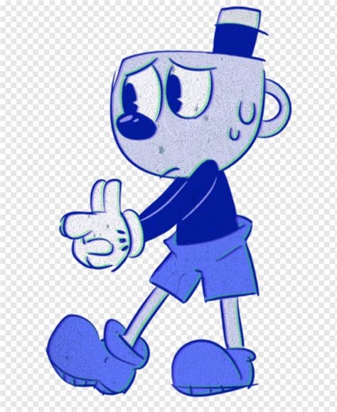 Cuphead Fan art, cuphead and mugman fanart, blue, white, hand png | PNGWing