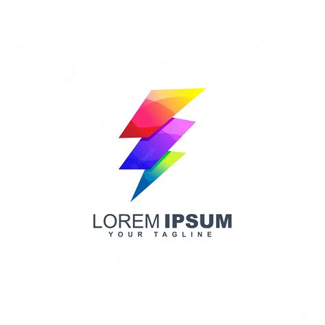 Premium Vector | Colorful bolt logo design template