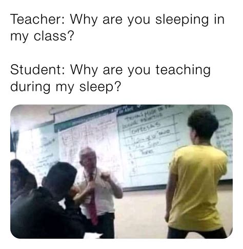 Sleeping In Class Meme