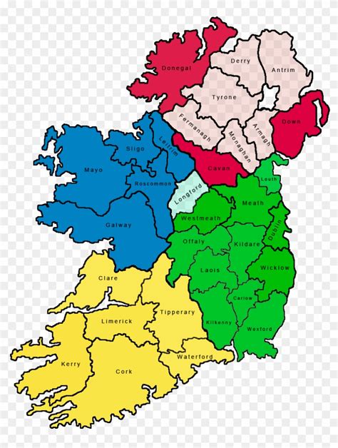 Map Of The Counties Of Ireland - Valley Zip Code Map