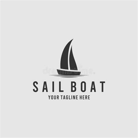 Minimalist Sail Boat - Vector Logo Template Concept Illustration. Ship Sign Stock Vector ...