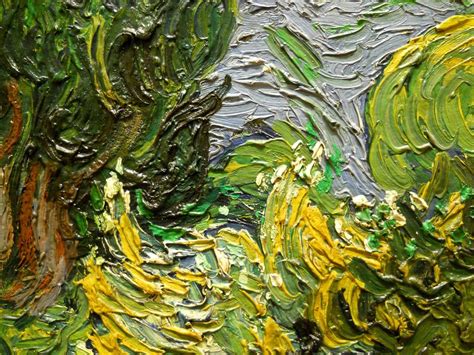 Cypresses Saint-Rémy-Brush Strokes (Close up) - Vincent van Gogh, June 1889 www.flirck.com ...