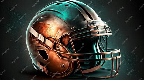 Premium AI Image | a football helmet with a black helmet on it