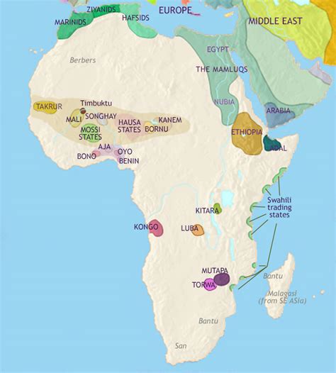 Map of Africa in 1453: Ships Arrive from China and Europe | TimeMaps