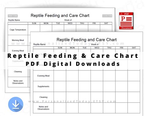 Snake Feeding Chart Template