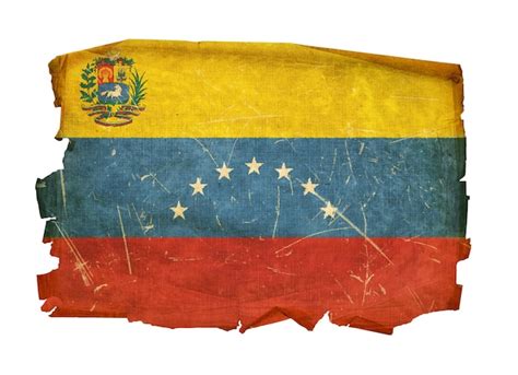 Premium Photo | Venezuela flag old isolated on white