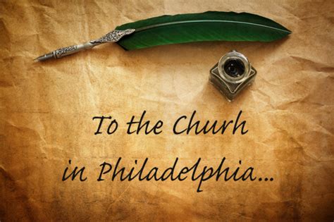 The letter to the church in Philadelphia - Revelation 3