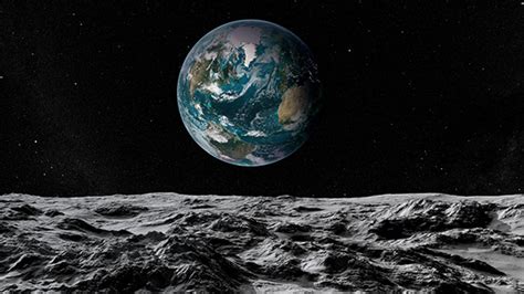 View of Earth from Lunar Surface, Motion Graphics | VideoHive