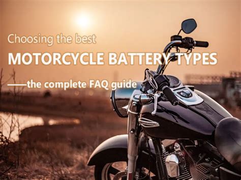 Choosing the best motorcycle battery types - the complete FAQ guide - TYCORUN