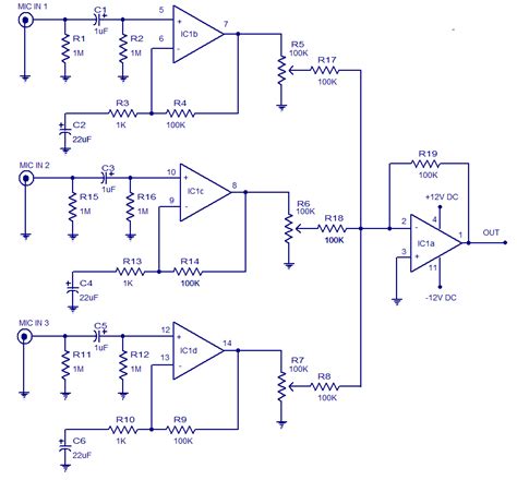 Mic Preamp Circuit Explanation - Circuit Diagram