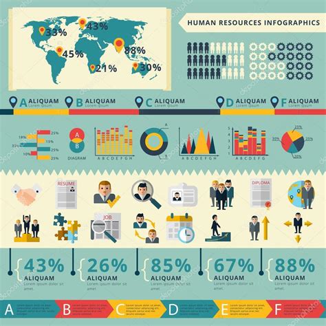 Human resources infographic report presentation — Stock Vector ...