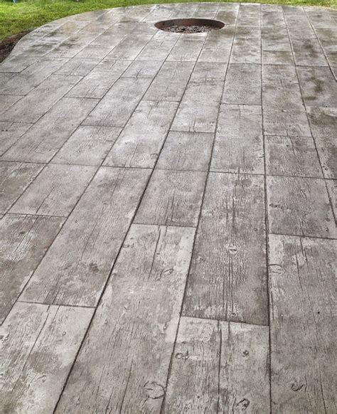 Pin by Terri McCullough on Patio | Wood stamped concrete, Decorative ...