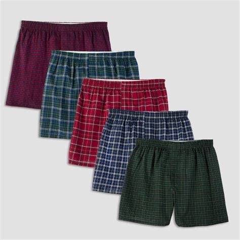 Fruit of the Loom® Men's Boxers 5-Pack - Tartan ... : Target