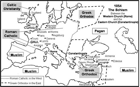 Schism of 1054 between West and East Church