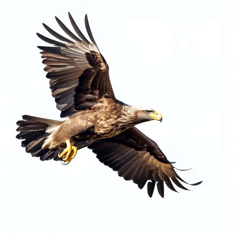 Premium AI Image | Bald eagle flying isolated on white background