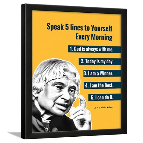 Buy Chaka Chaundh - Abdul kalam photo frames for wall - motivational quotes frames - poster with ...