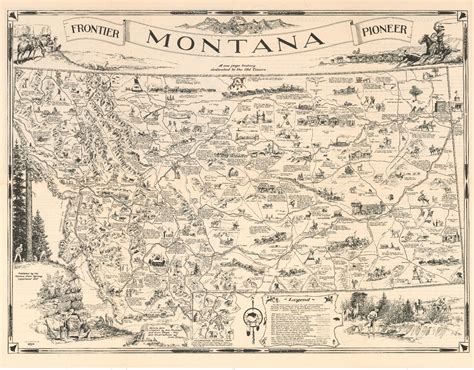 Irvin Shope created this map in 1937 for the Montana State Highway Dept. I hand-colored it five ...