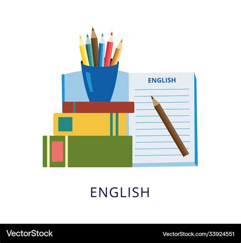 English lessons and school classes banner flat Vector Image