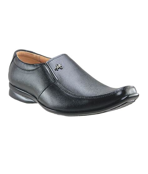 Leather's Black Formal Shoes Price in India- Buy Leather's Black Formal ...