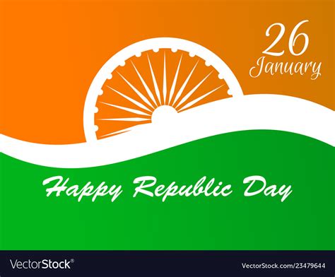 Happy republic day of india national flag of india