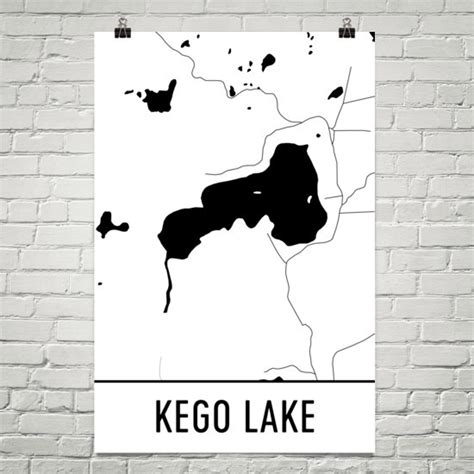 Aeticon Canvas Kego Lake Minnesota, Kego Lake MN, Kego Lake Map, Minnesota Map, Lake Map ...