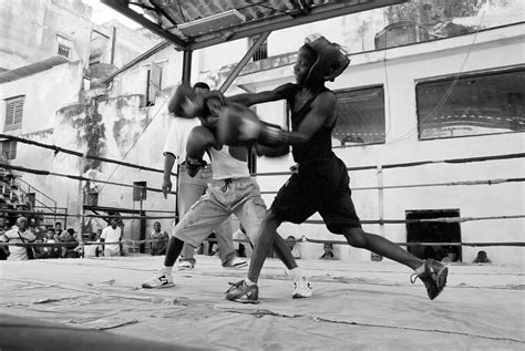 Young boxers training at the Cubal Boxe club "Boxeo Rafael Trejo ...