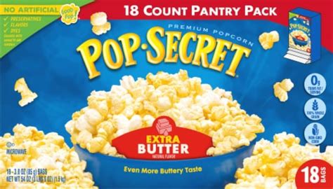 Pop Secret Microwave Popcorn Extra Butter Flavor 3 Oz Sharing Bags, 18 ct / 3 oz - Pick ‘n Save