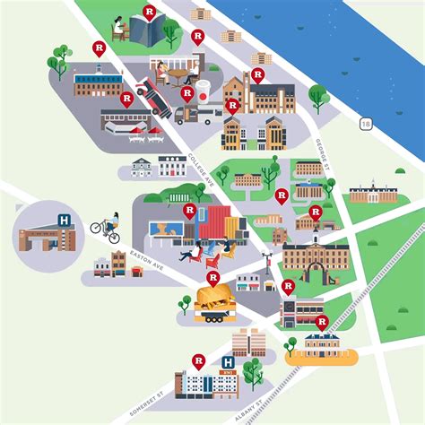 Rutgers University Maps by Jing Zhang and James Wignall | 지도, 그래픽
