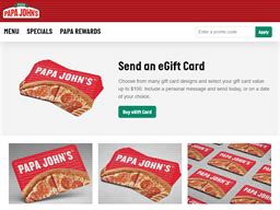 Papa John's Pizza | Gift Card Balance Check | Balance Enquiry, Links ...