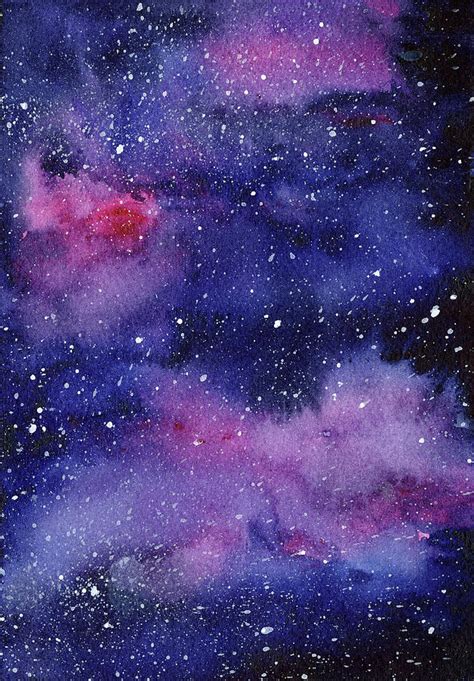 Nebula Watercolor Galaxy Painting by Olga Shvartsur - Fine Art America
