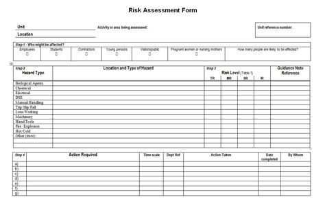 Free Risk Assessment Template Download - Risk Assessment App