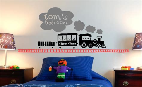 personalised kids train wall art graphics - Custom DesignsCustom Designs