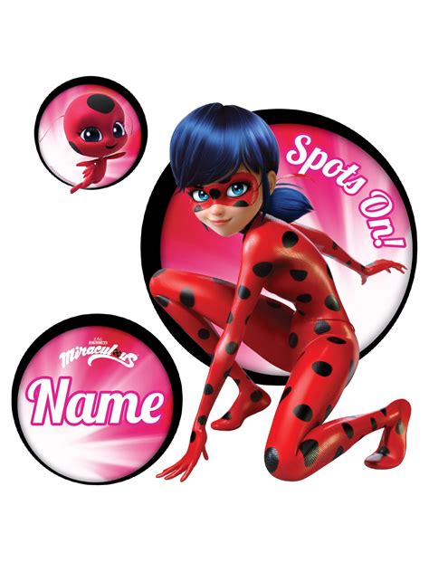 Buy Personalized Miraculous Ladybug Spots On Easy-Move Canvas Decal, Pink Online at Lowest Price ...