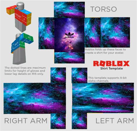 Galaxy Roblox Shirt Template