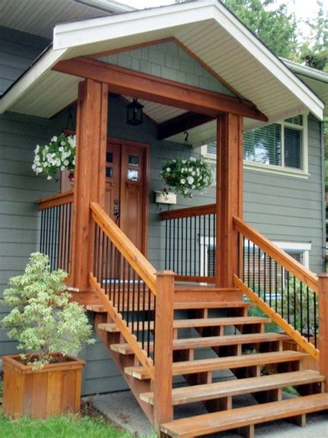 40 Lovely Door Overhang Designs for Every Home | House exterior, Porch design, Front porch design