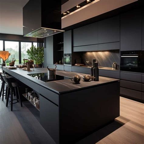 How to Design a Modern Luxury Black Kitchen • 333+ Art Images | Modern black kitchen, Modern ...