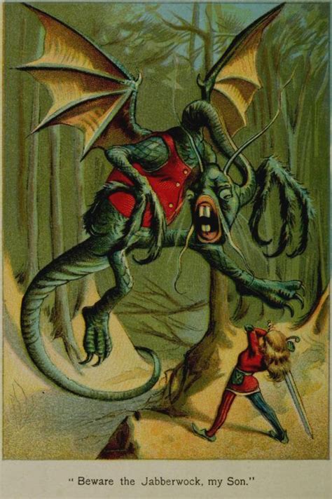 Jabberwocky Illustration by John Tenniel (With images) | Jabberwocky, Illustration art, Sketches