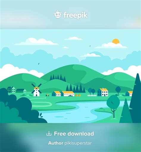 Free Vector | Countryside landscape concept