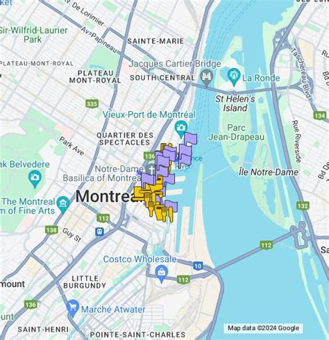 Old-Montreal Itinerary - Google My Maps