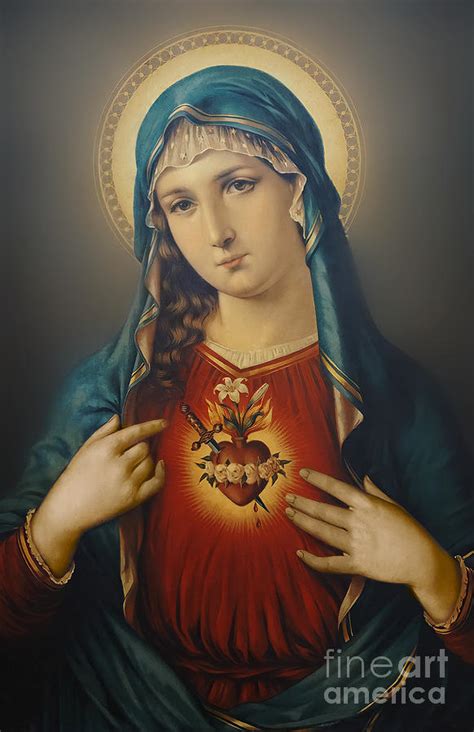 Immaculate Heart of Mary - Color Photograph by Sacred Heart Holdings LLC | Pixels