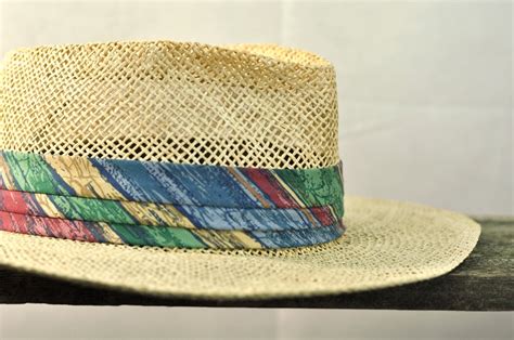 Vintage Mens Straw Hat Size Large Jimmy Buffett Panama Style