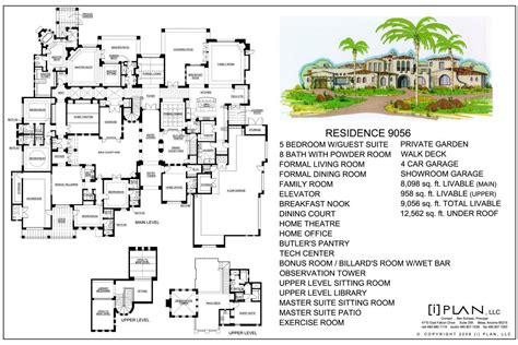 Floor Plans 7,501 sq. ft to 10,000 sq. ft.