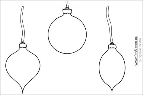 Printable Christmas Bauble Template